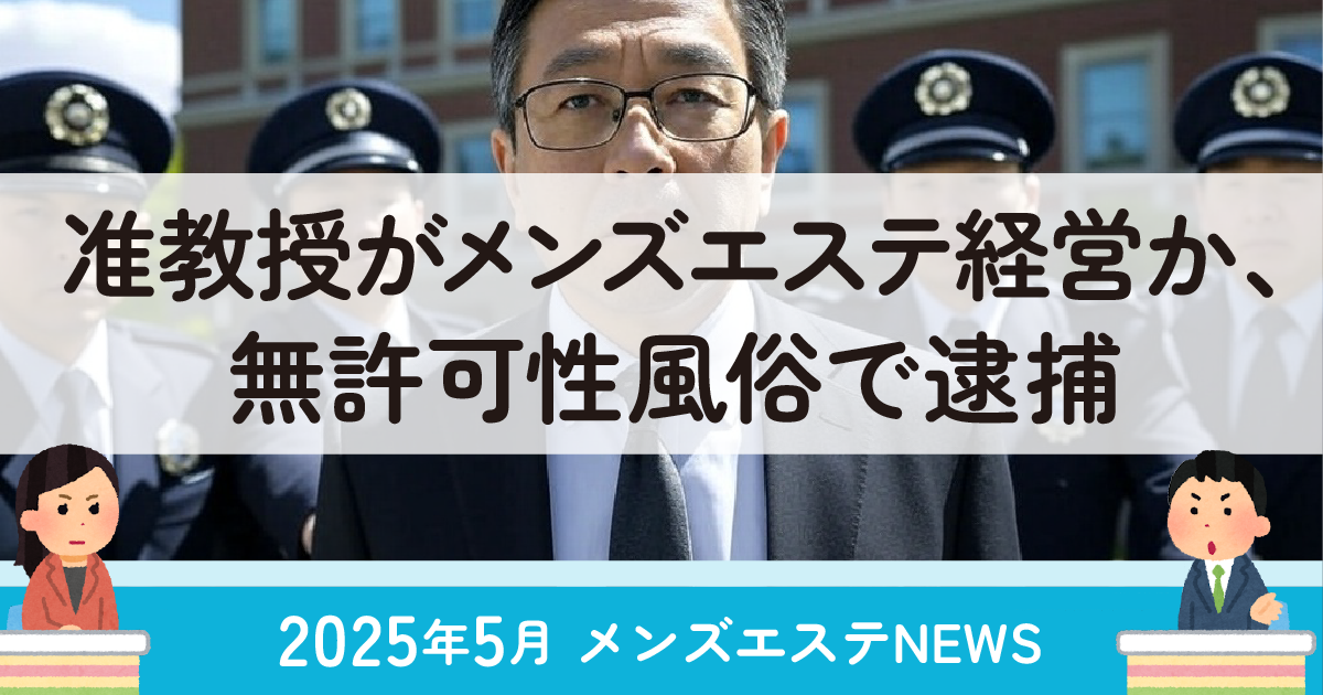 富山大准教授がメンズエステ経営か、無許可性風俗で逮捕